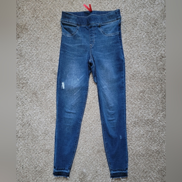 SPANX Distressed Raw Hem Skinny Jeans Jeggings Size Small - Picture 7 of 10